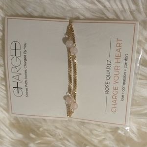 Charged Jewelry Rose Quartz Bracelet